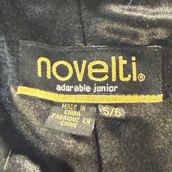 Vintage Novelti Wool Blend Coat with Faux Fur Trim Black - Picture 8 of 8